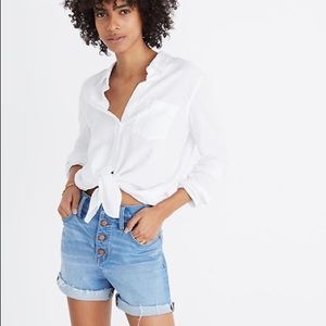 Madewell Button Front Denim Shorts